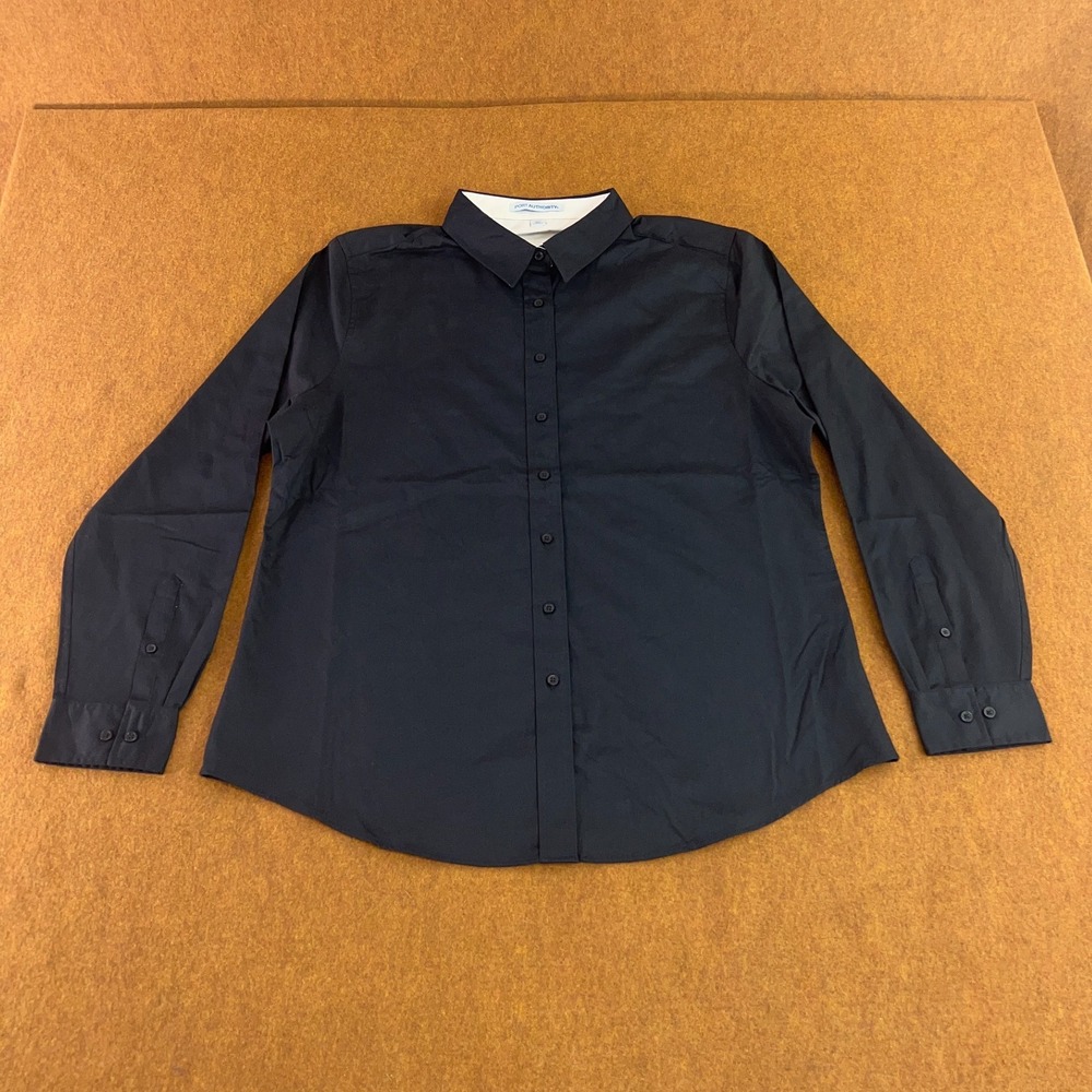 Port Authority Ladies XL Black Long Sleeve Button Up Easy Care Shirt L608 New